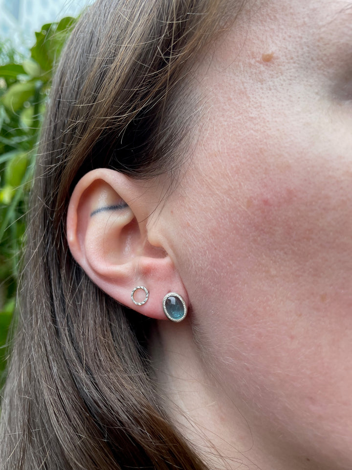 Indicolite tourmaline earrings