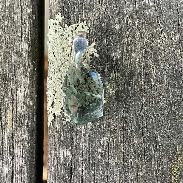 Prasiolite or green amethyst pendant