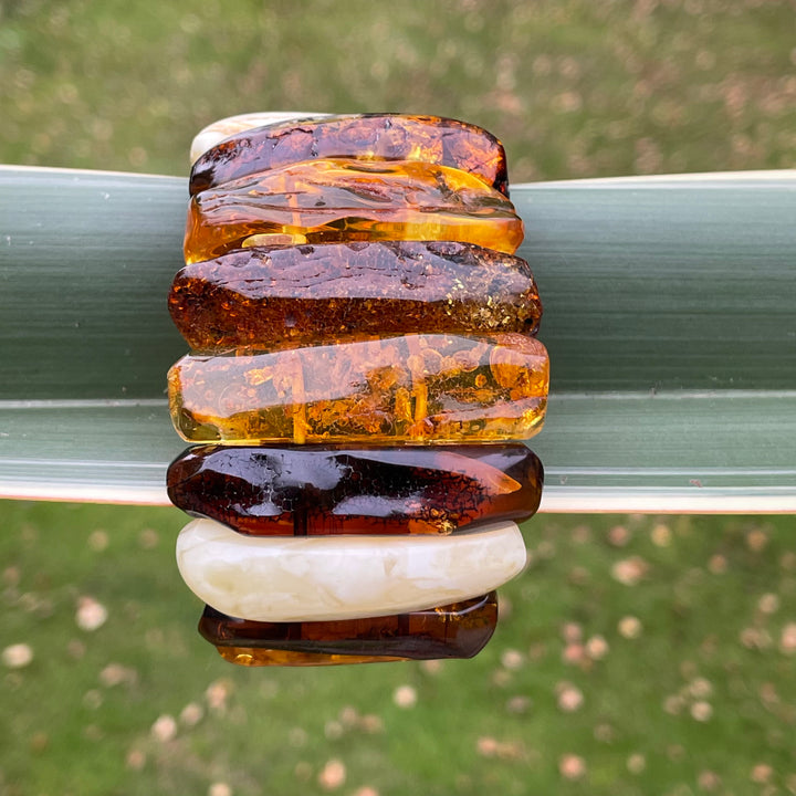 Baltic amber cuff bangle