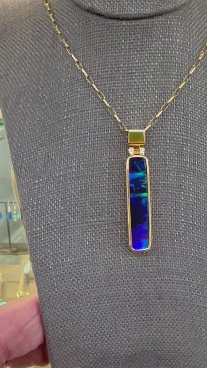 7.4ct Australian Boulder opal pendant