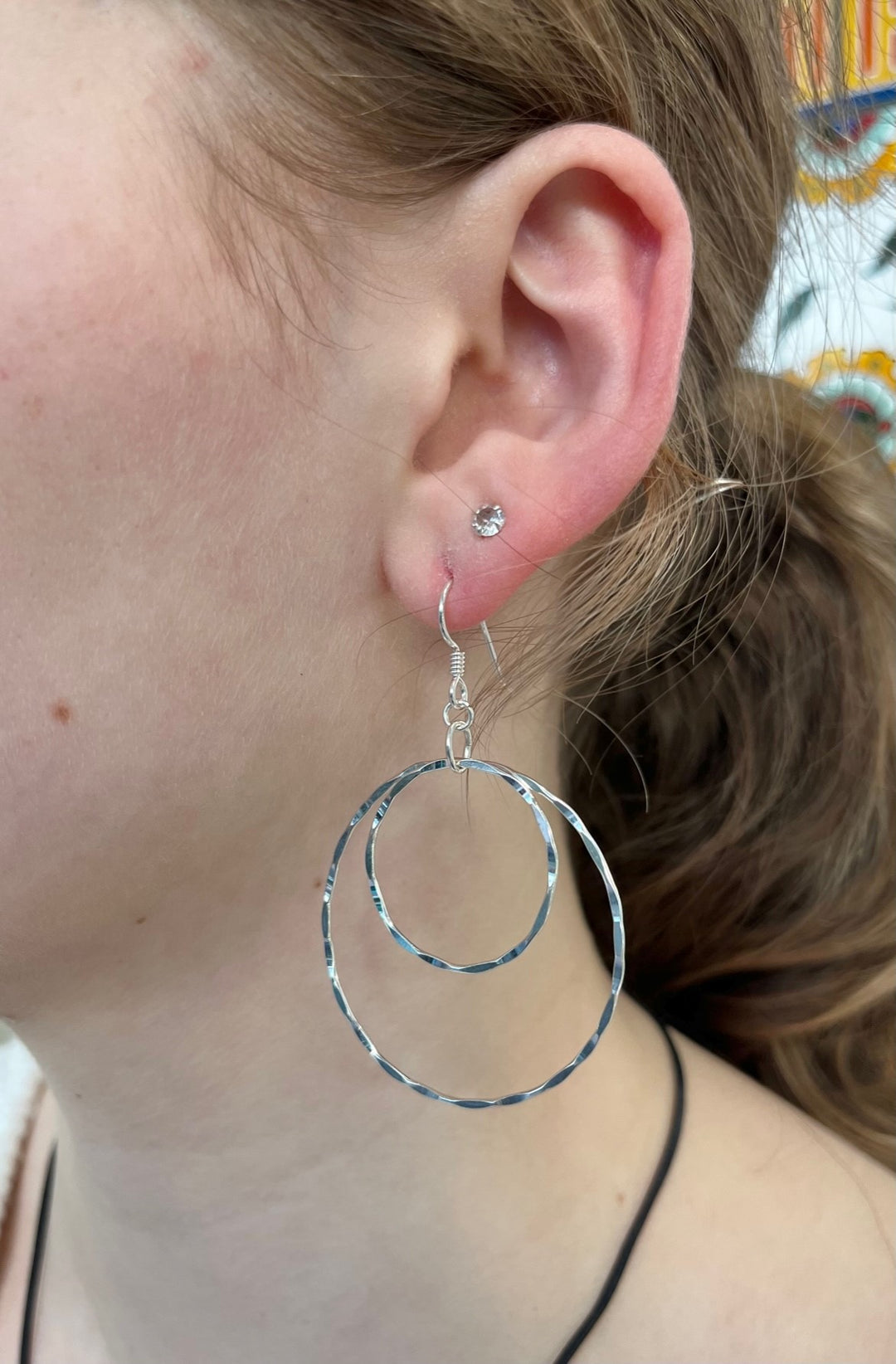 Double dapped hoop earrings