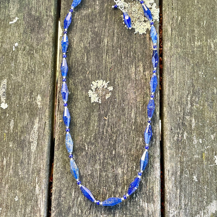 Faceted Afghani Lapis Lazuli Necklace