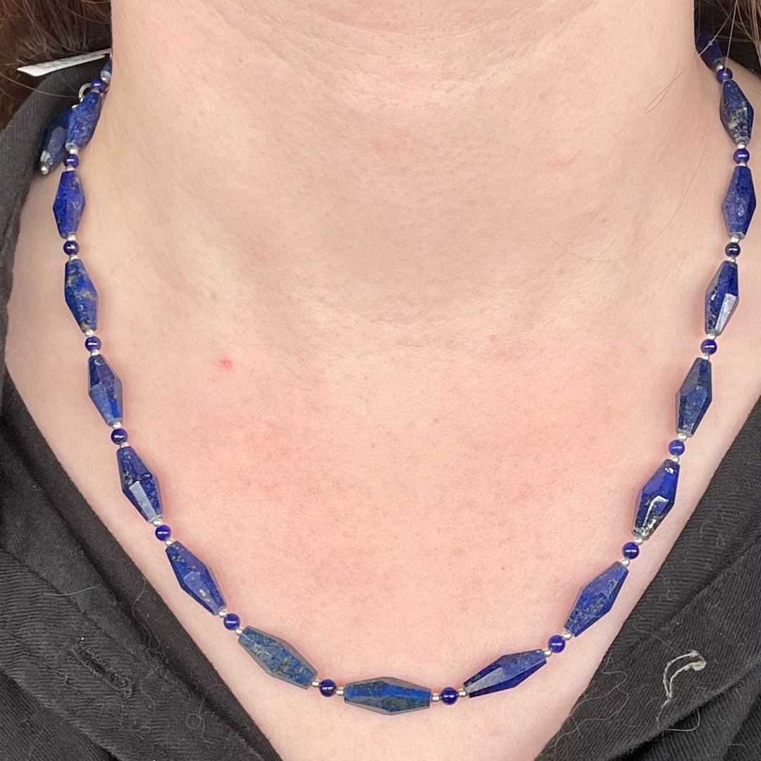 Faceted Afghani Lapis Lazuli Necklace