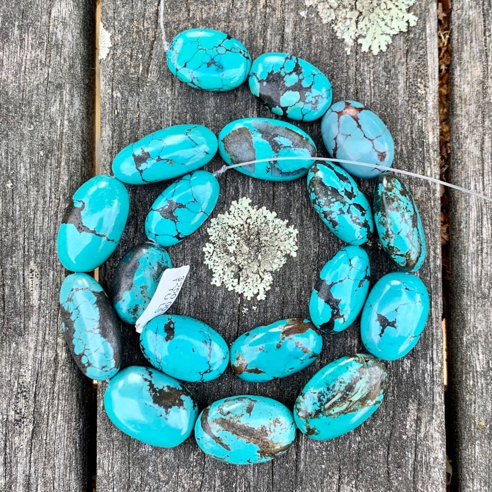Chinese Turquoise Beads, Semi Precious Strands