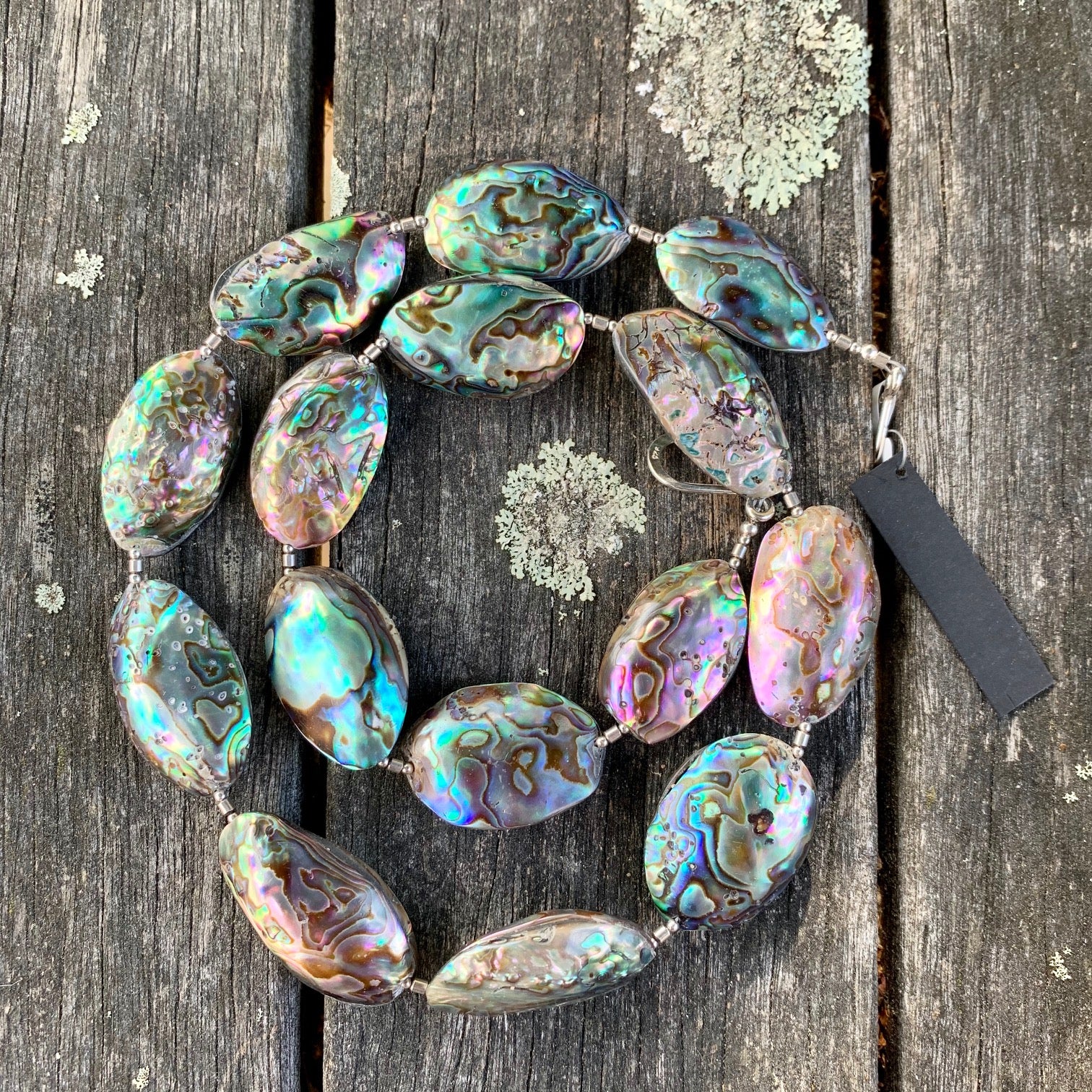 Belladonna: Abalone Shell Necklace Set – Earth and Moon Design