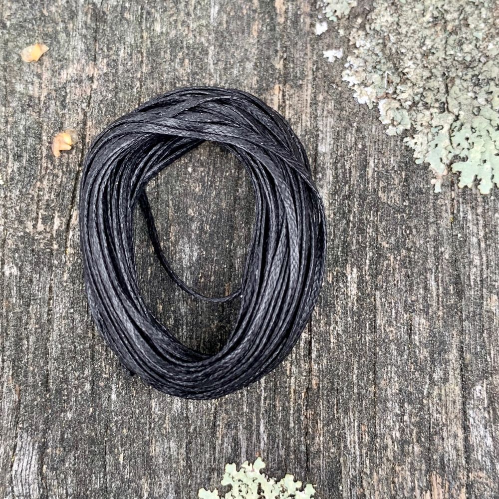 1.0mm Black Waxed Thread, 5 Metres
