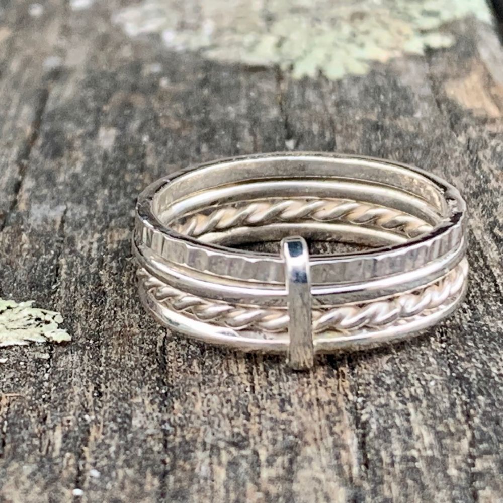 Fine Sterling Silver Unity Spinner Ring