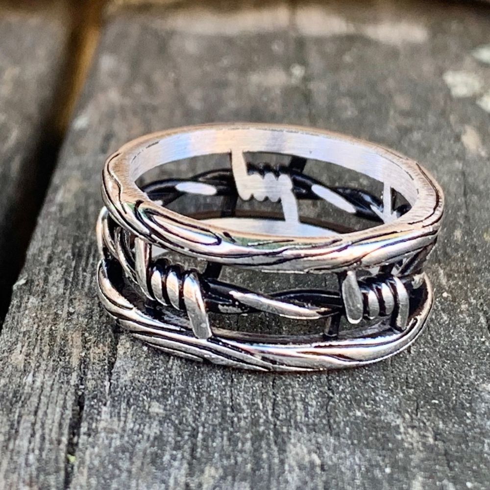 Sterling Silver Barbed Wire Ring