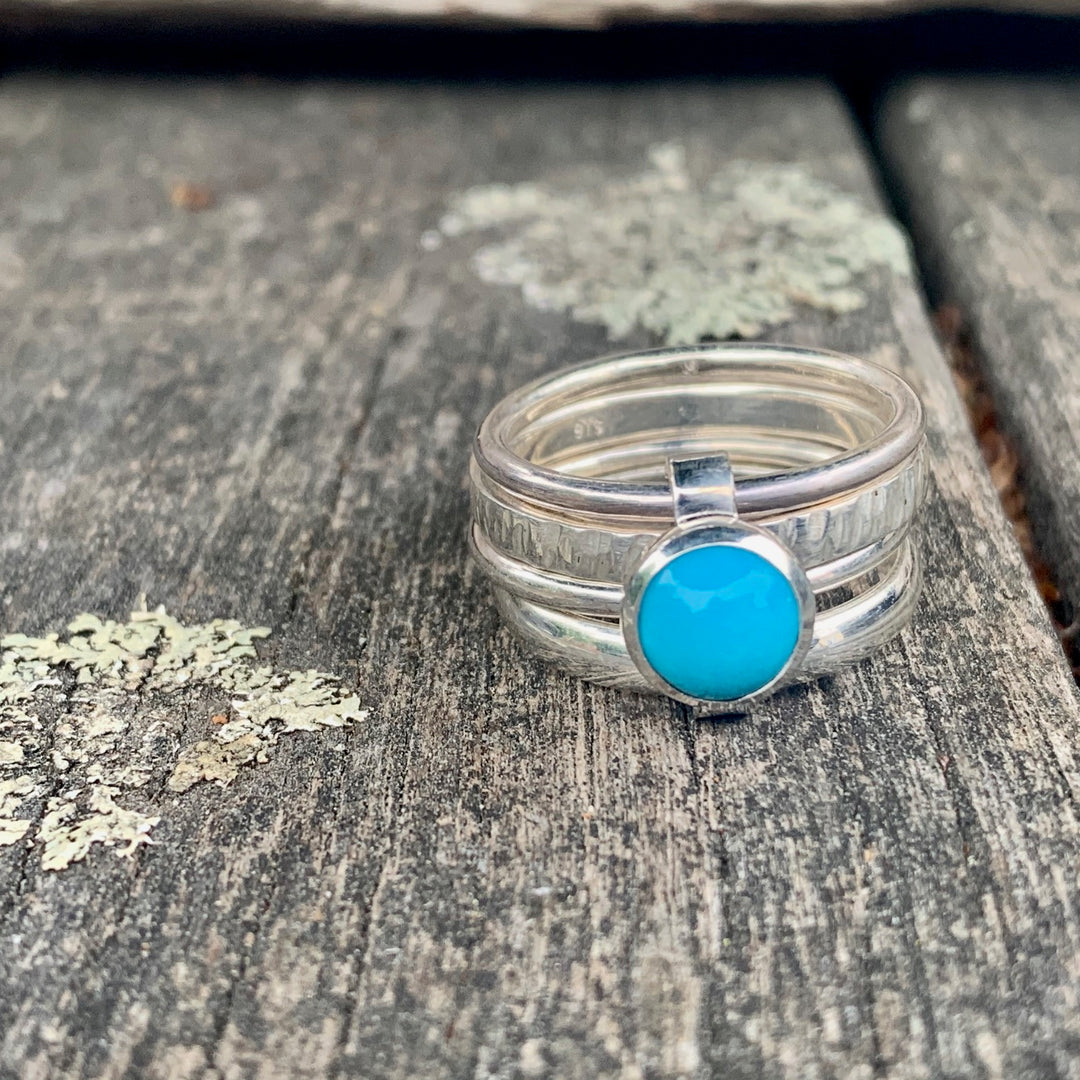 Sleeping Beauty Turquoise Unity Spinner Ring