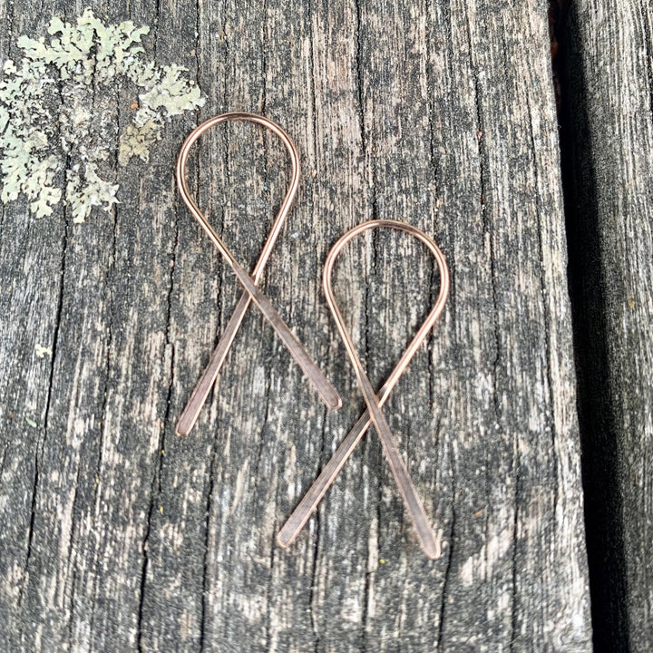 Rose Gold Fill Ribbon Earrings