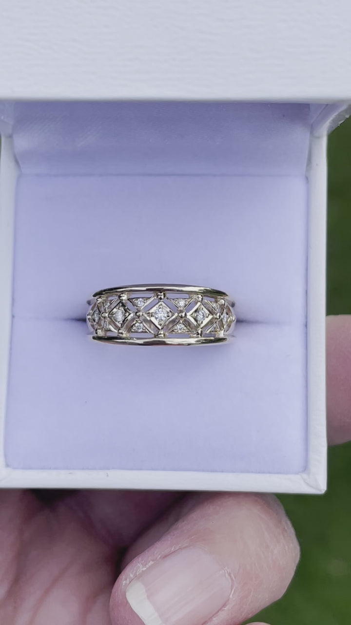 Diamond lace ring