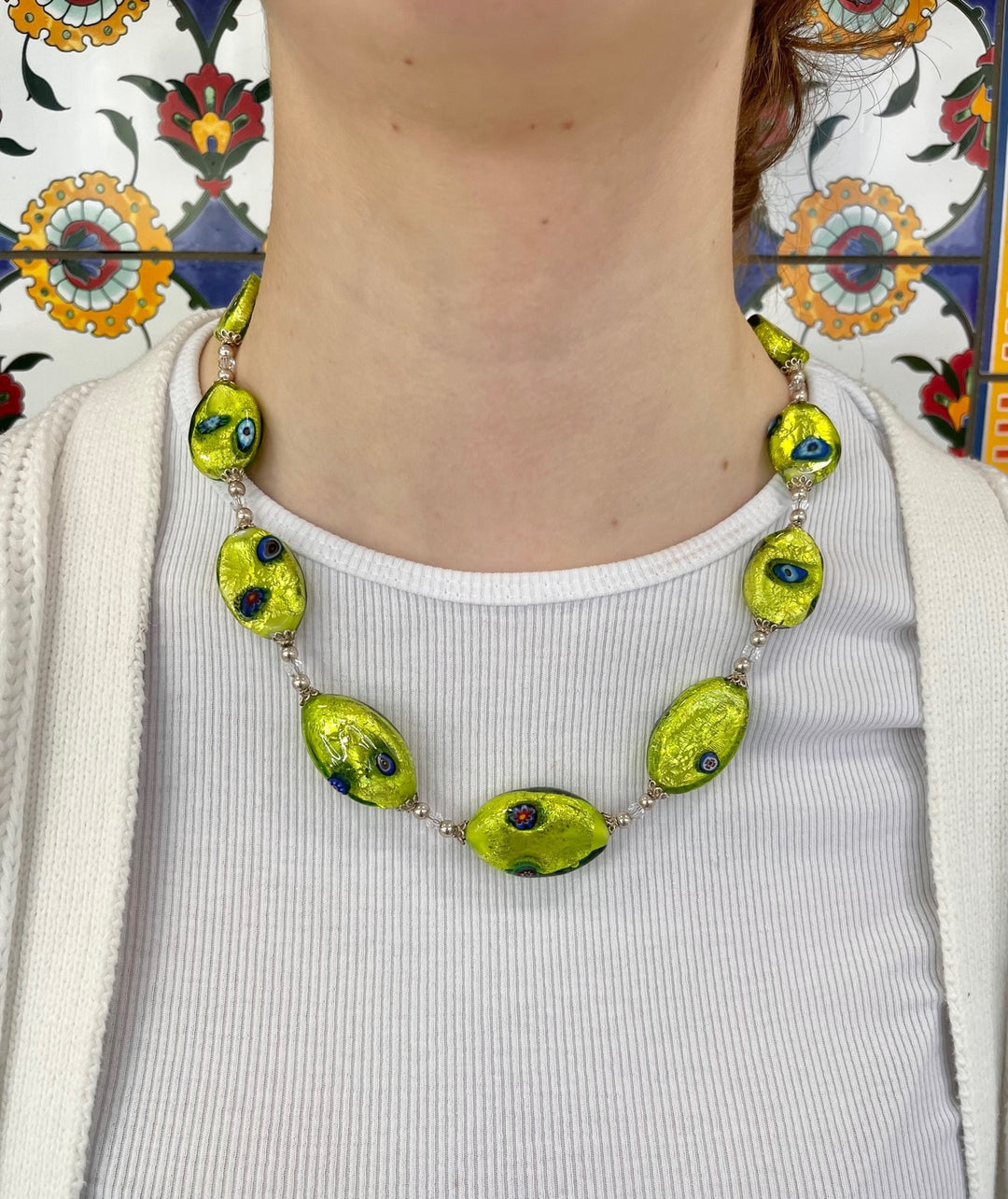 Contemporary Venetian foil necklace