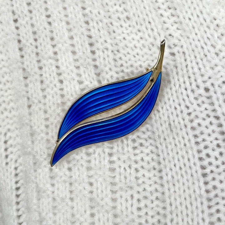 Scandinavian vintage enamel brooch