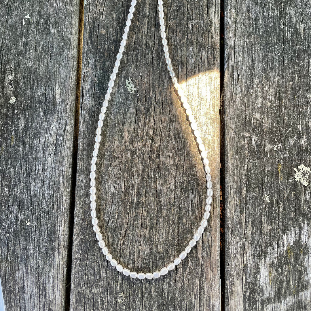 Tiny Freshwater Rice Pearl Necklace