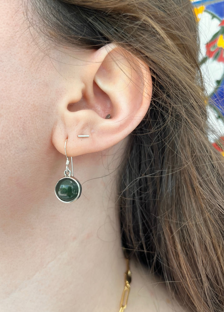marsden Flower greenstone and sterling silver earrings