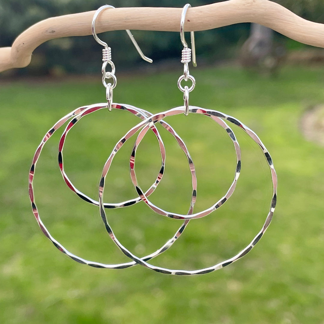 Double dapped hoop earrings