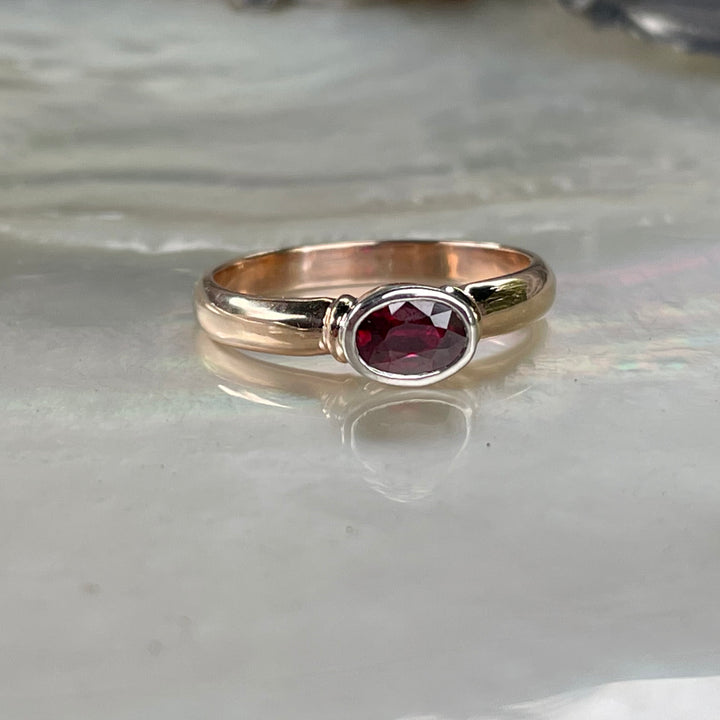 Ruby ring in 9 carat gold
