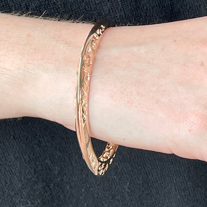 9ct Rose Gold Triangular Bangle