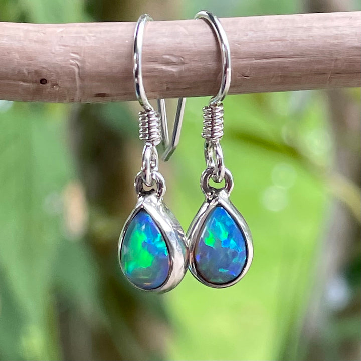 Australian crystal opal drop earrings