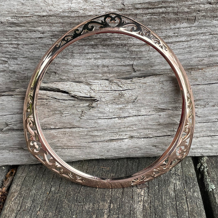 9ct Rose Gold Triangular Bangle