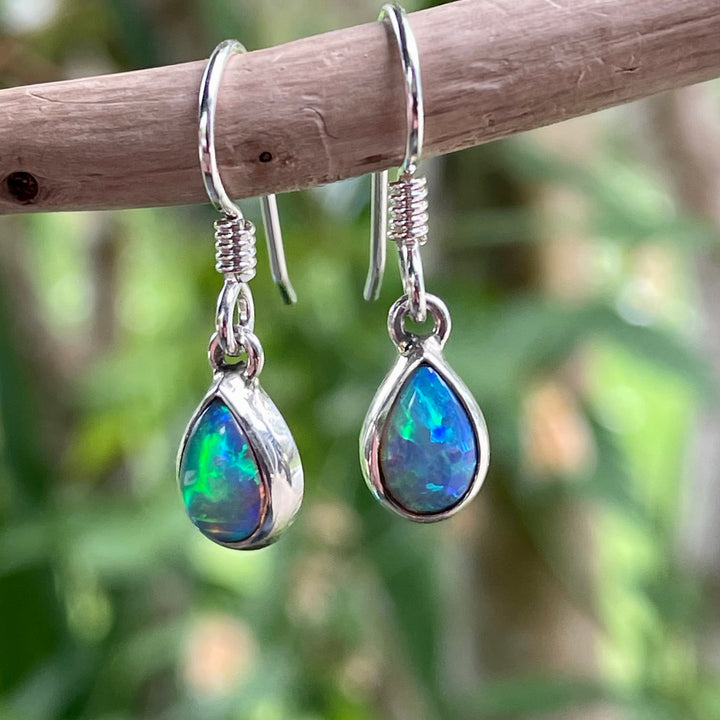 Australian crystal opal drop earrings
