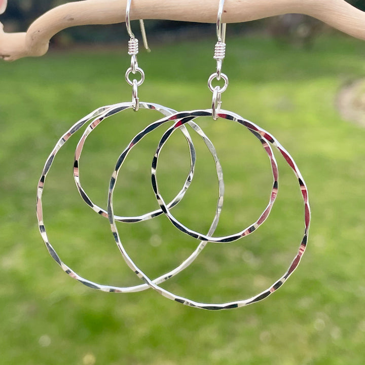 Double dapped hoop earrings