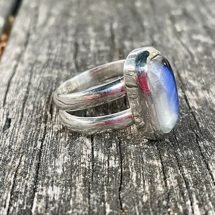 AA Quality Rainbow Moonstone Ring