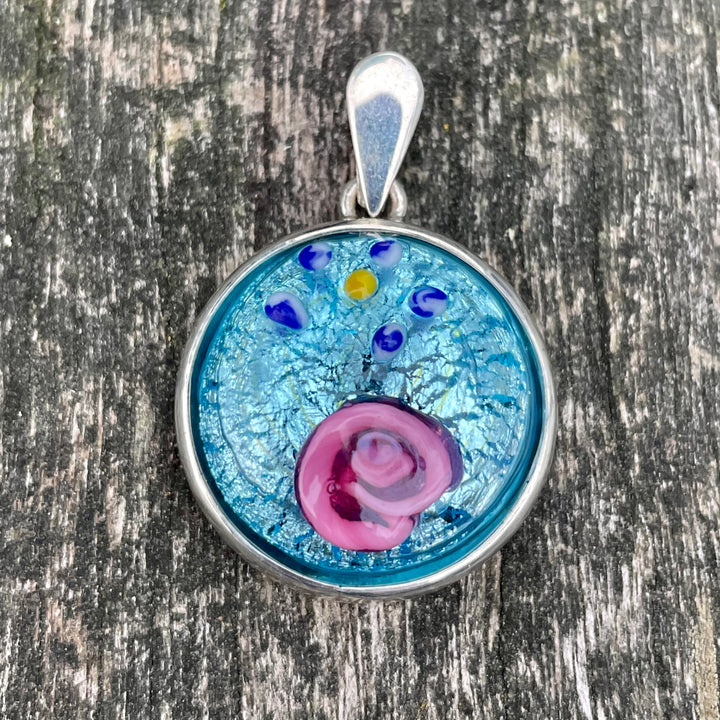 Venetian foil pendant